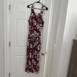 Floral Burgundy Maxi Dress